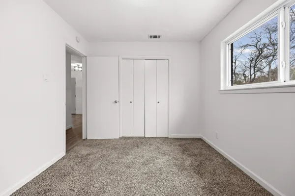 an empty room with a window