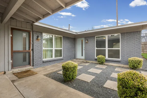 a front view of a house