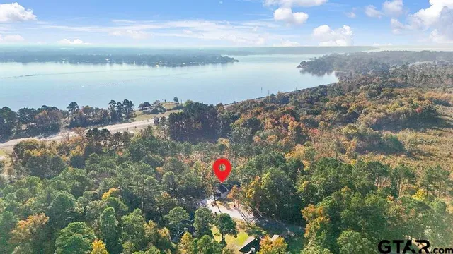 a city view with lake