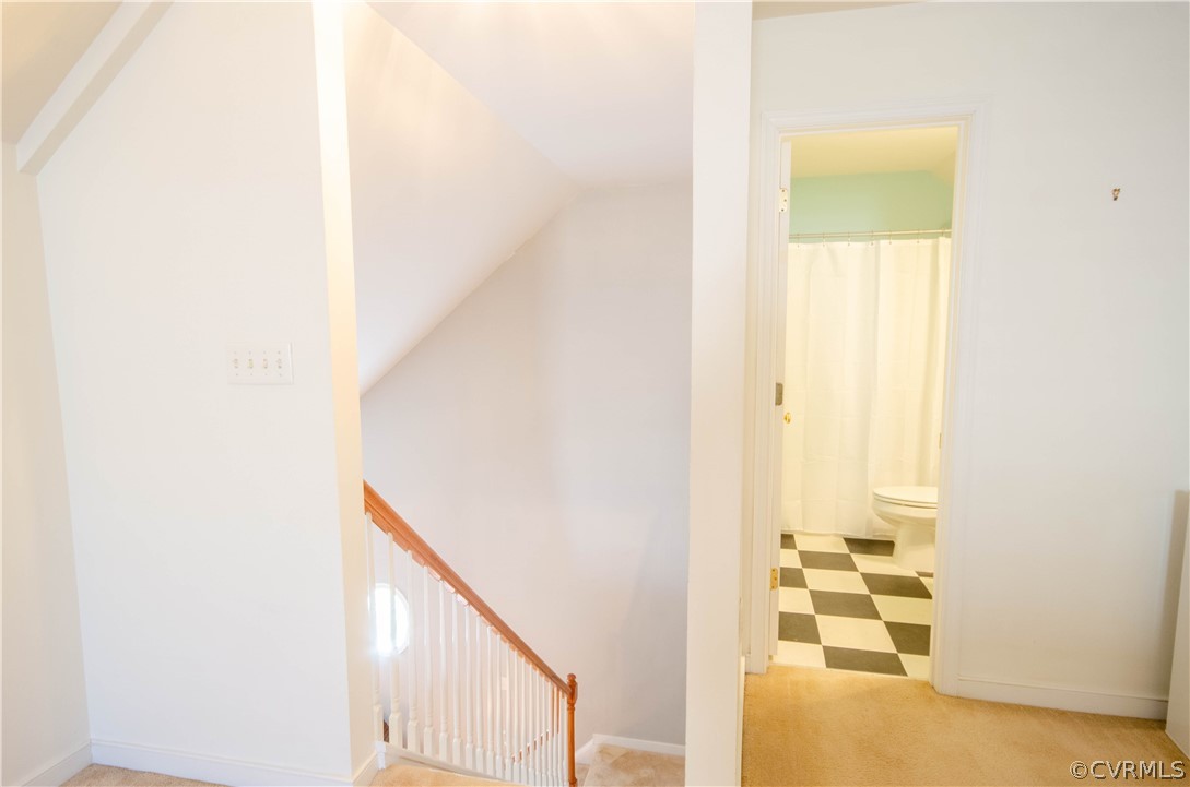 1113 Alcorn Terrace Midlothian, VA 23114 - Photo 20 of 36 a view of a hallway with white walls and a window