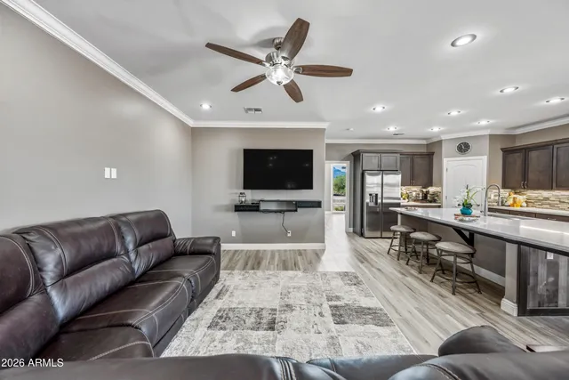 a kitchen with stainless steel appliances granite countertop counter space a sink and cabinets