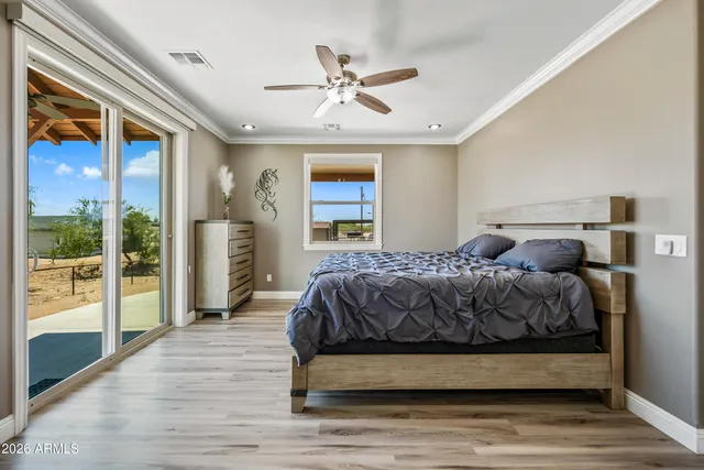 a view of a road with a yard