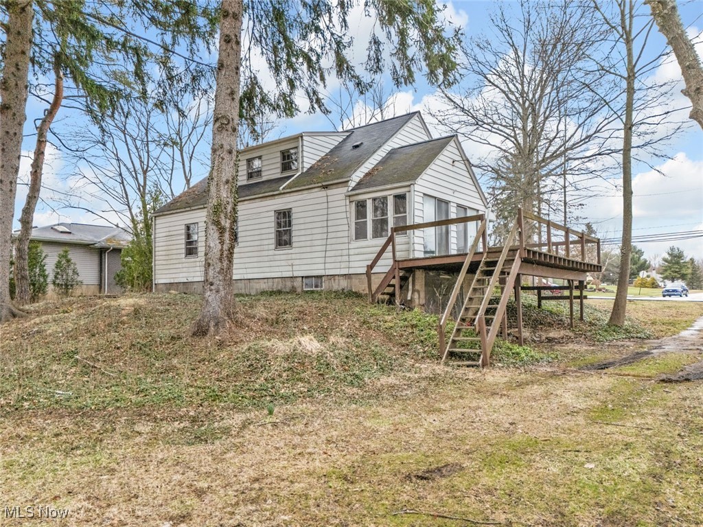 4468 Fishcreek Road Stow, OH 44224 - Photo 25 of 38 Rear view of house featuring stairs and a deck