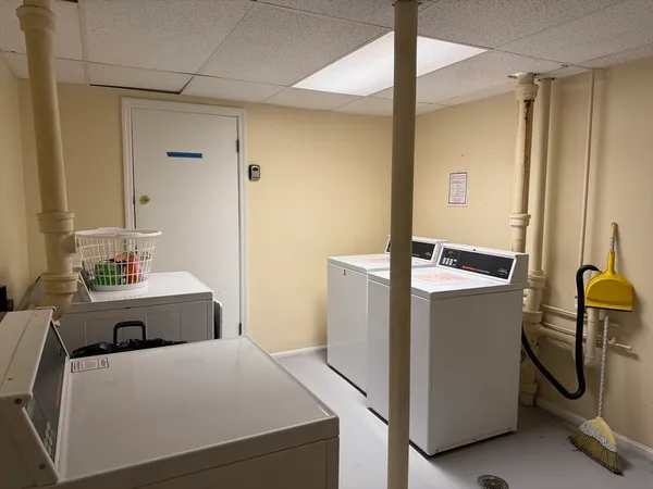 a room with storage and utility