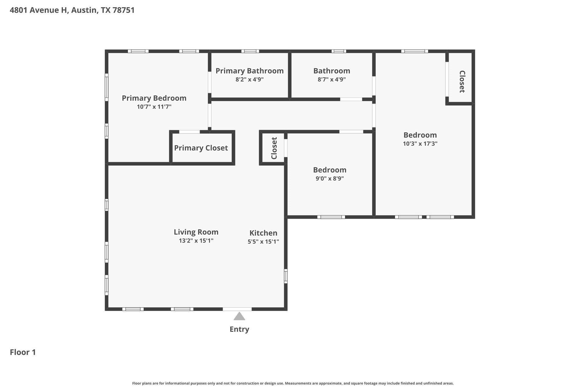 4801 Avenue H Austin, TX 78751 - Photo 16 of 16 View of floor plan / room layout