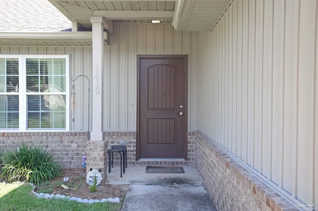 a view of front door of house