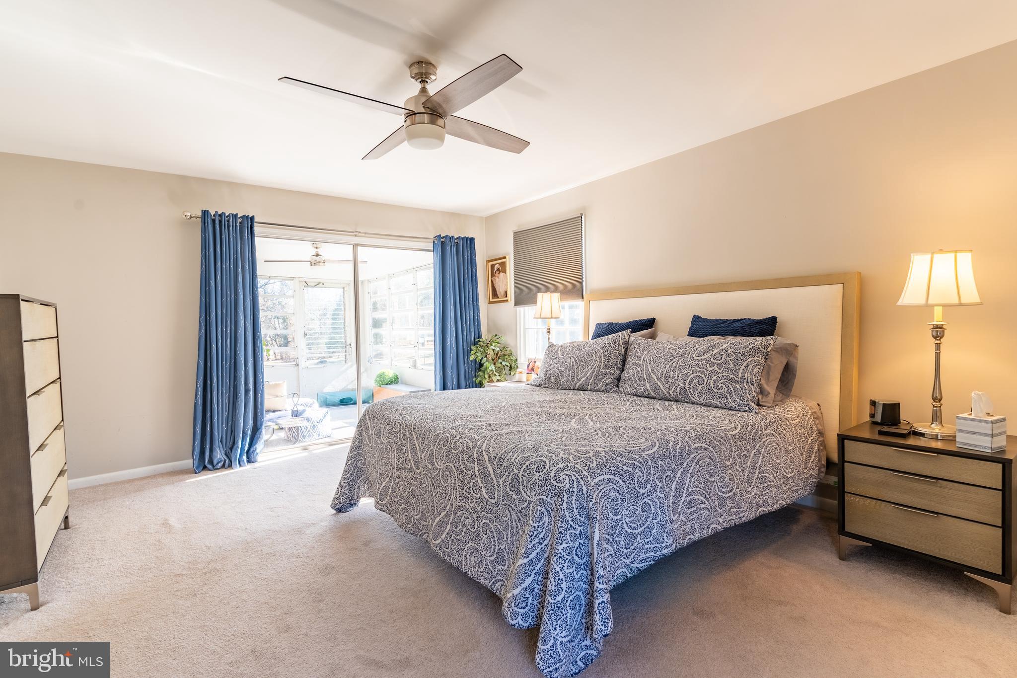 1600 Pot Spring Road Lutherville-Timonium, MD 21093 - Photo 18 of 58 Primary Bedroom with Sliders to Sun Porch