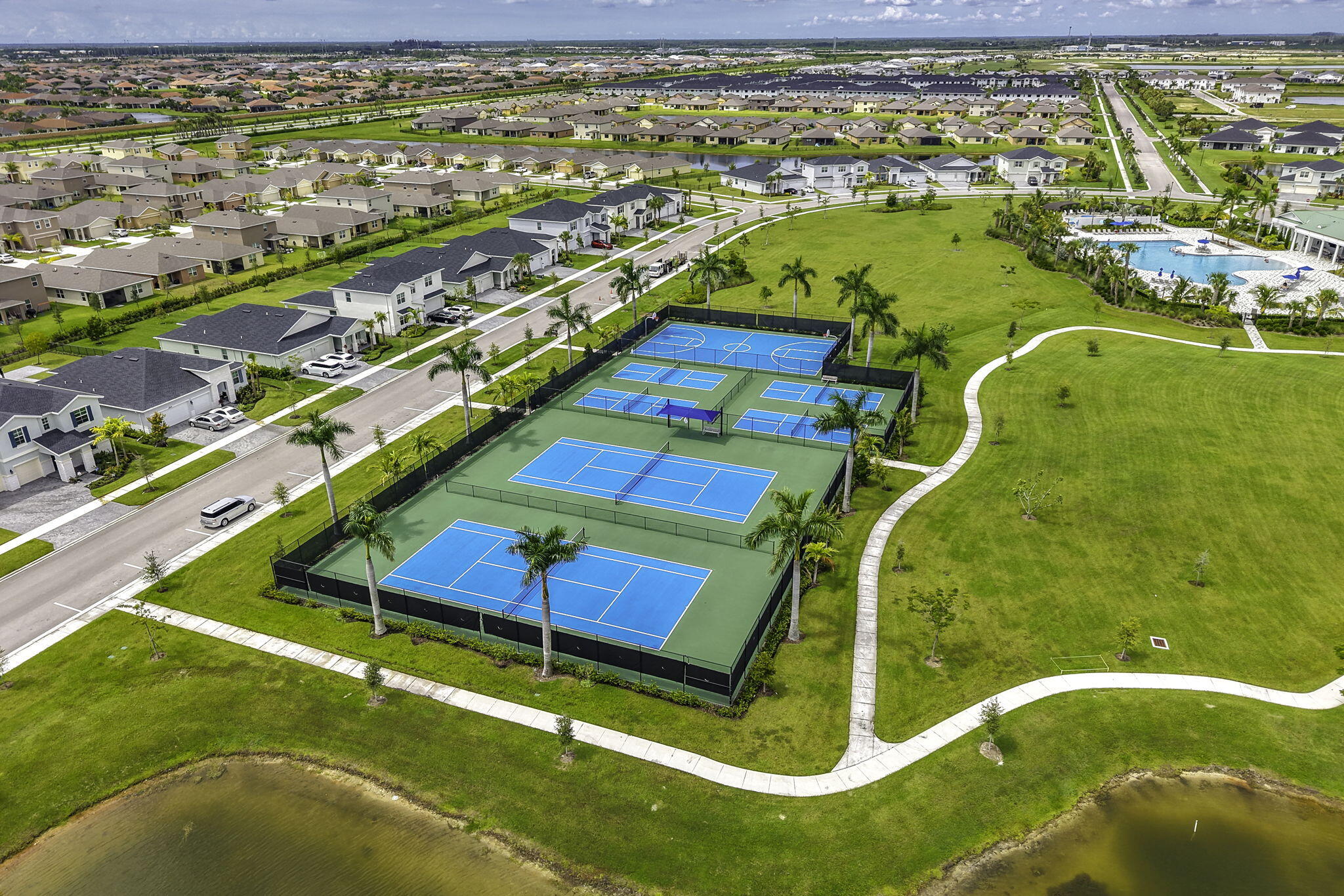 12291 Southwest Forli Way Port St. Lucie, FL 34987 - Photo 39 of 47 an aerial view of a pool