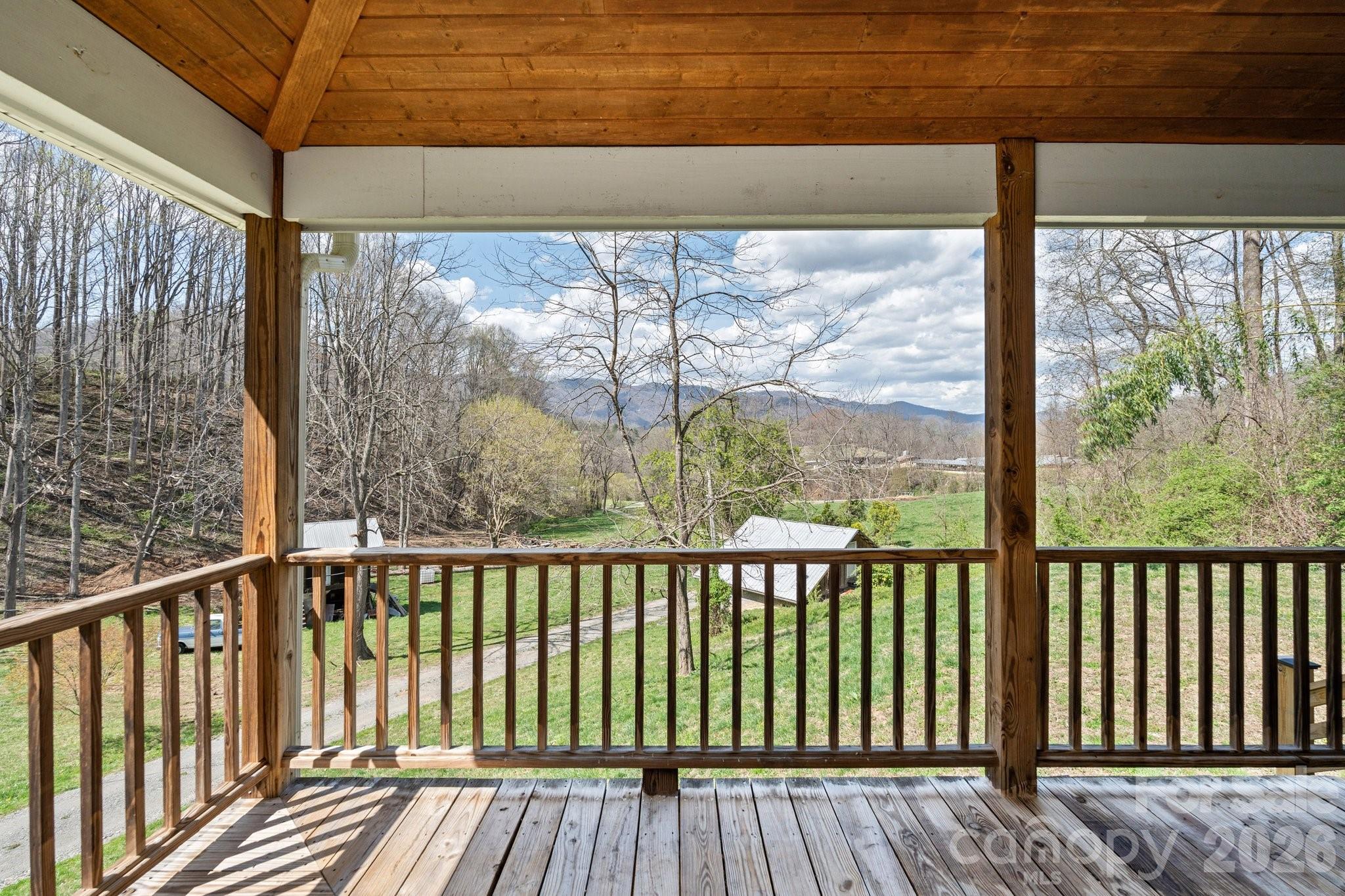 22 Pear Tree Lane Leicester, NC 28748 - Photo 34 of 47 a view of a wooden deck