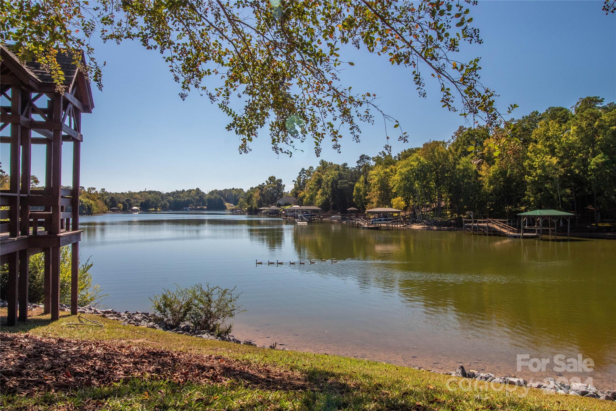 1639 Corwin Bend Road Tega Cay, SC 29708 - Photo 46 of 47 a view of a lake with a house in the background