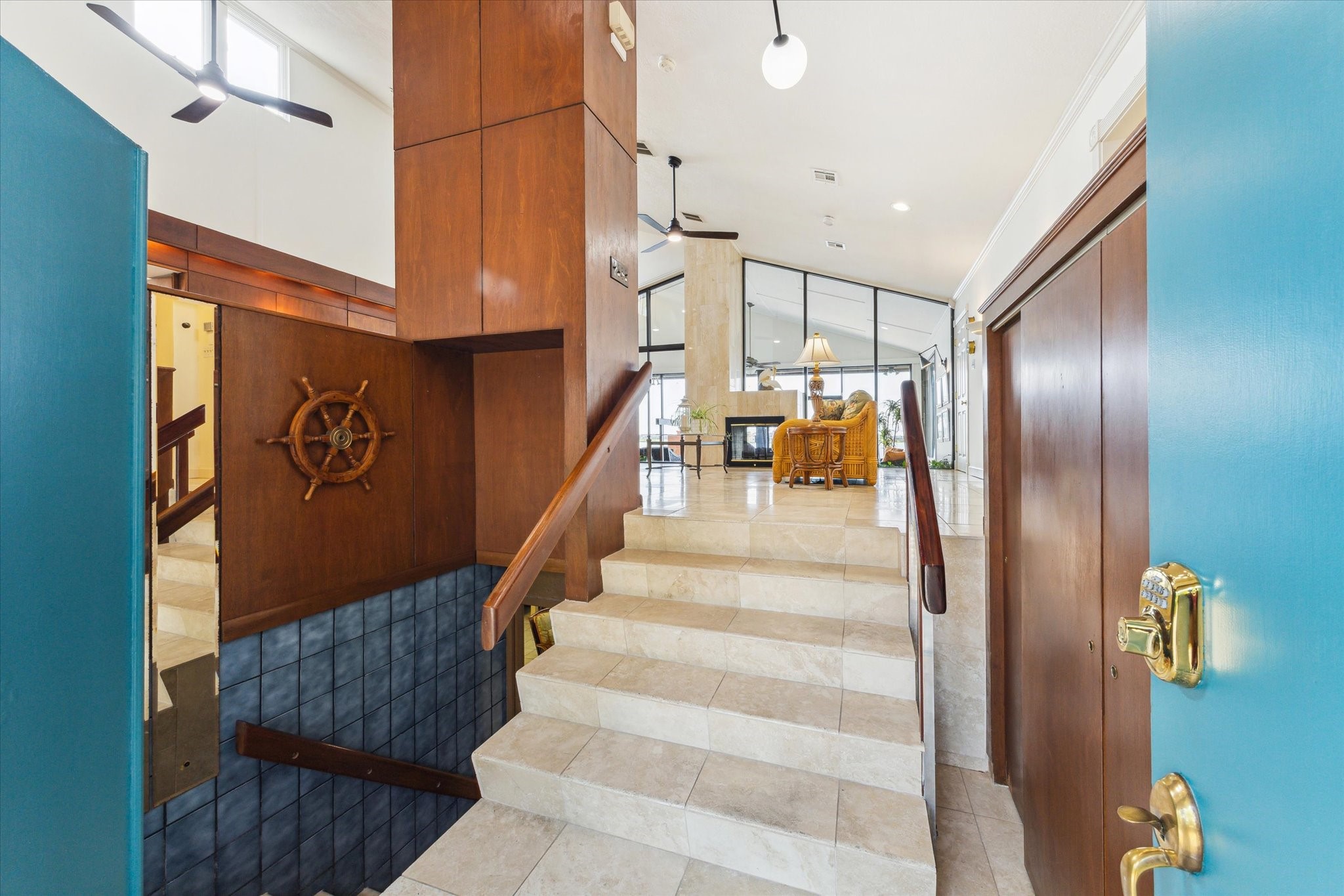 2414 Baycrest Drive Houston, TX 77058 - Photo 12 of 48 a view of staircase with a rug