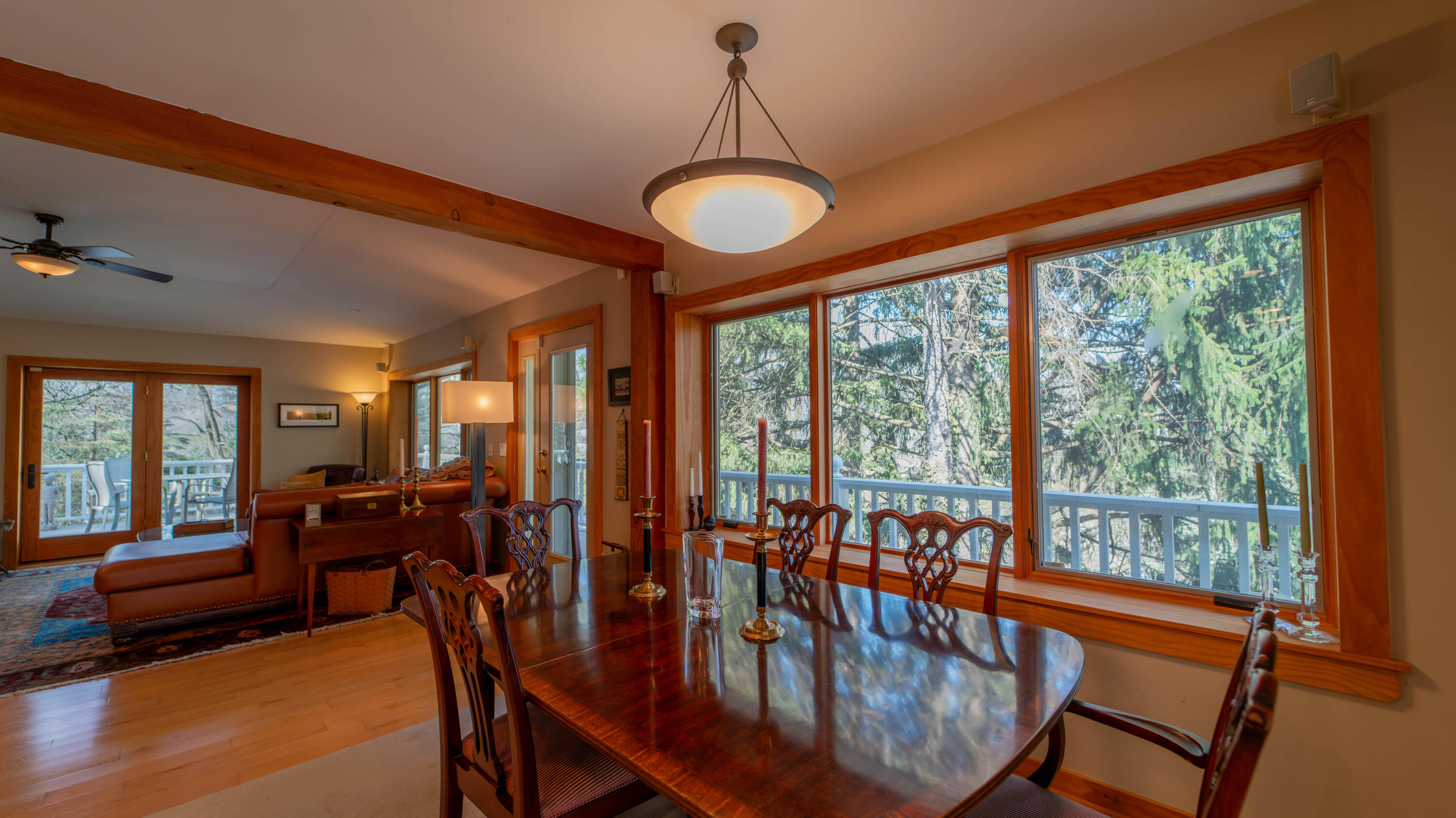21 Turret Road Ogden Dunes, IN 46368 - Photo 20 of 32 a view of a dining room with furniture wooden floor and windows