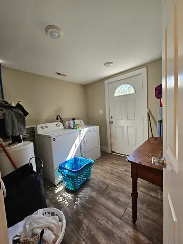 a living room with a couch and a table