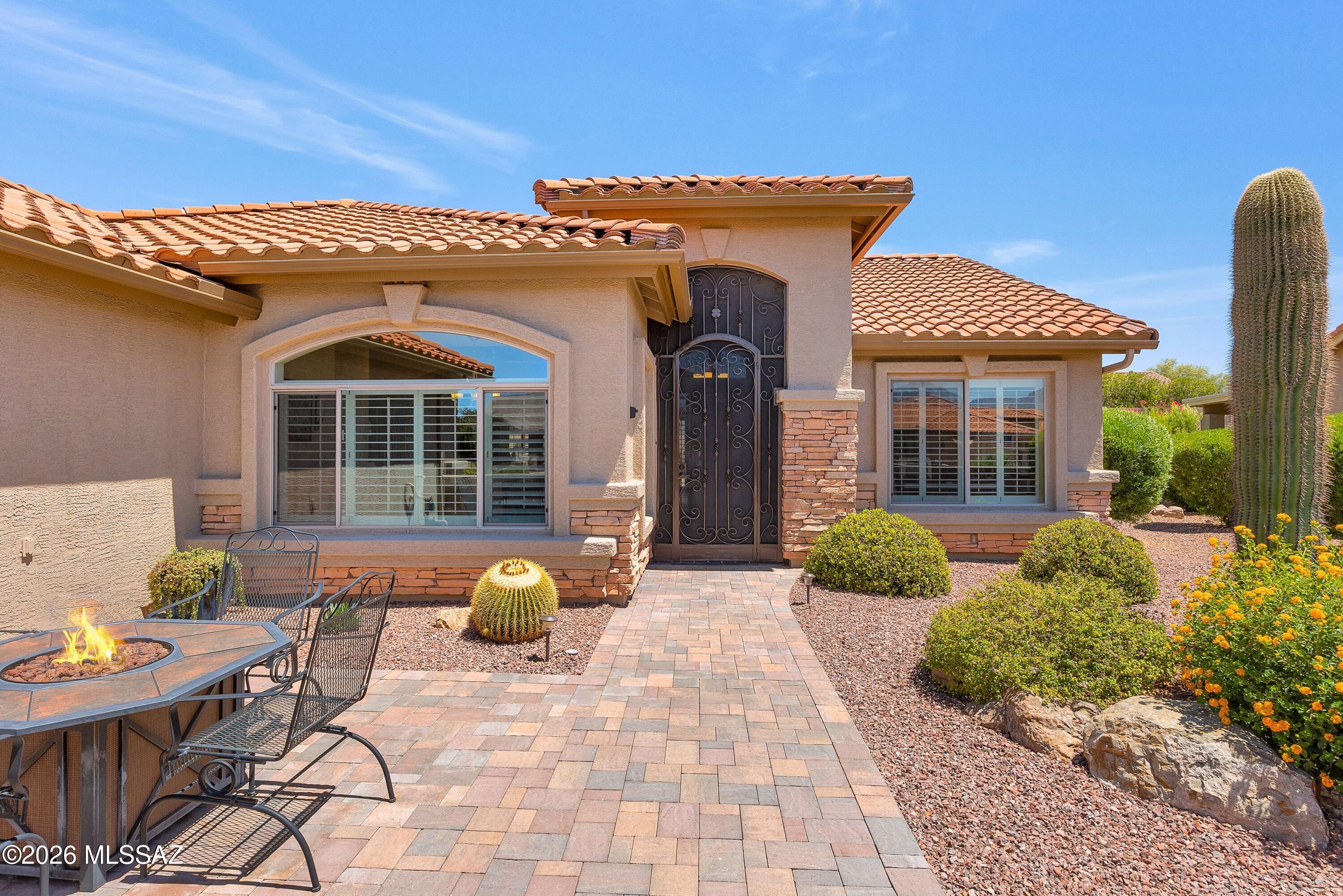 61852 East Sandlewood Road Tucson, AZ 85739 - Photo 6 of 50 Paver Courtyard & Front Walkway