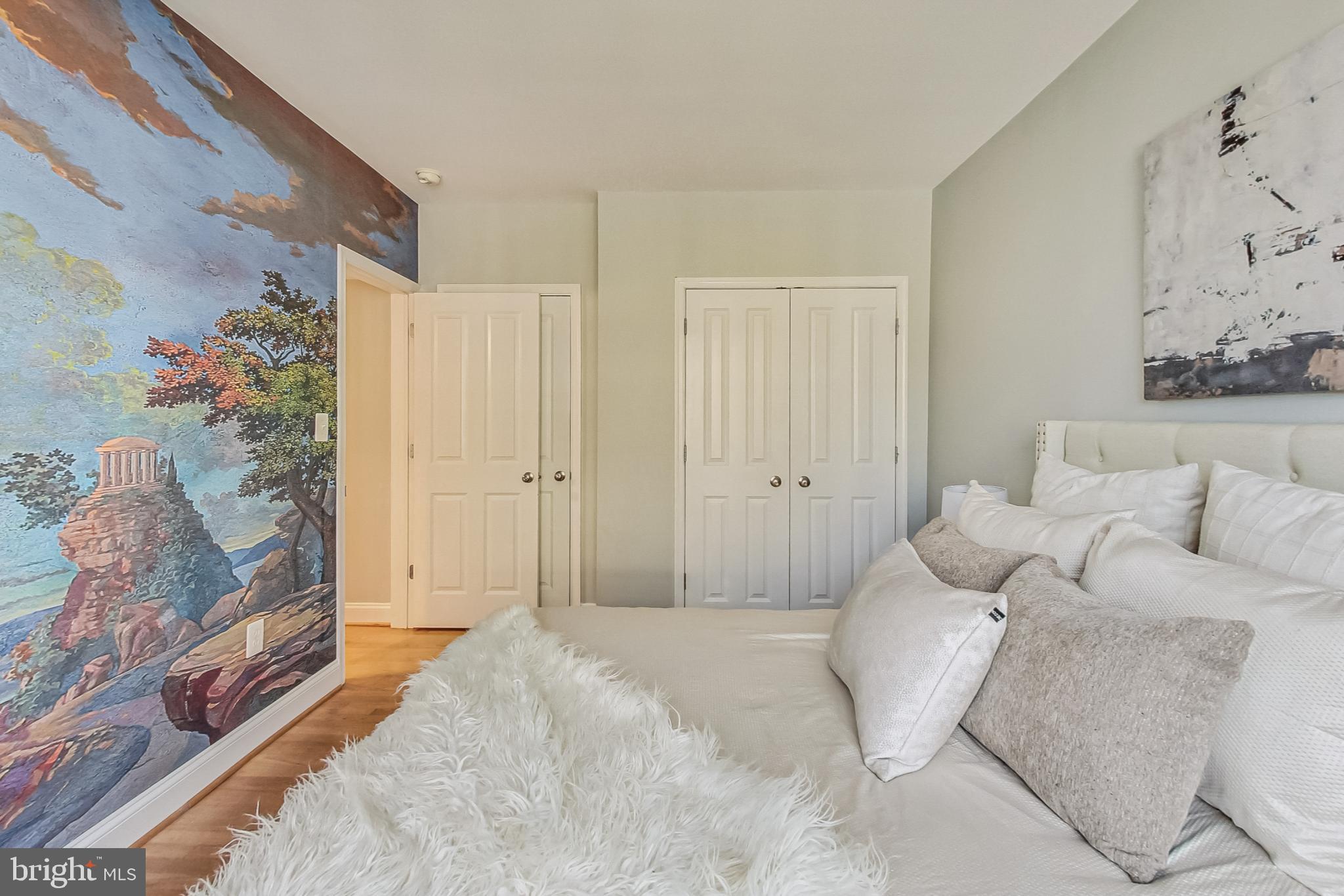 1701 16th Street Northwest, Unit 723 Washington, DC 20009 - Photo 13 of 52 Custom Parthenon mural on bedroom wall