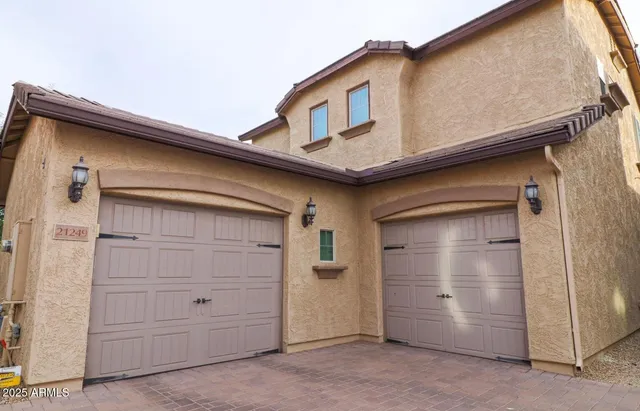 a front view of a house