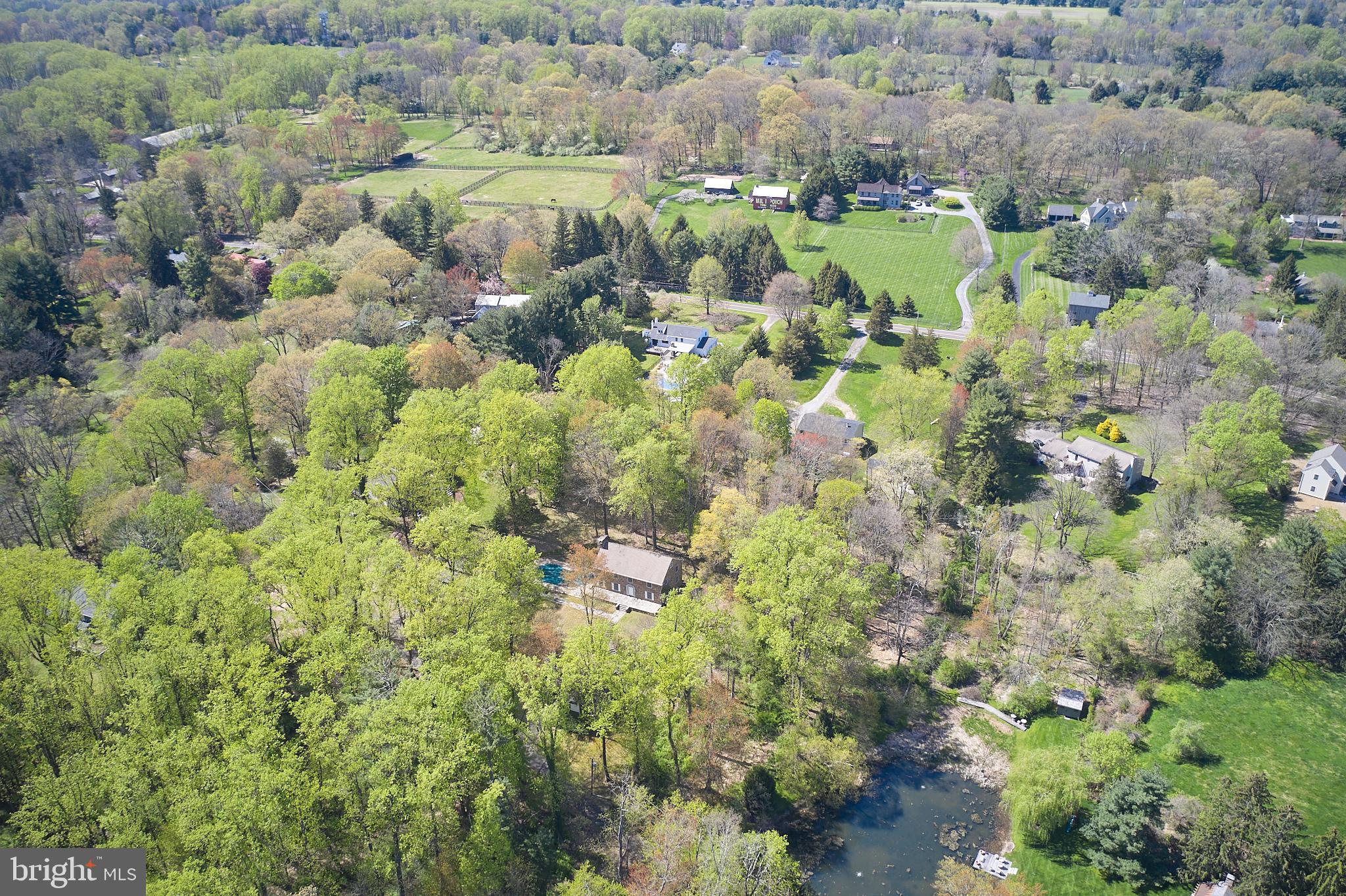 2981 Comfort Road New Hope, PA 18938 - Photo 28 of 33 an aerial view of residential houses with outdoor space and trees