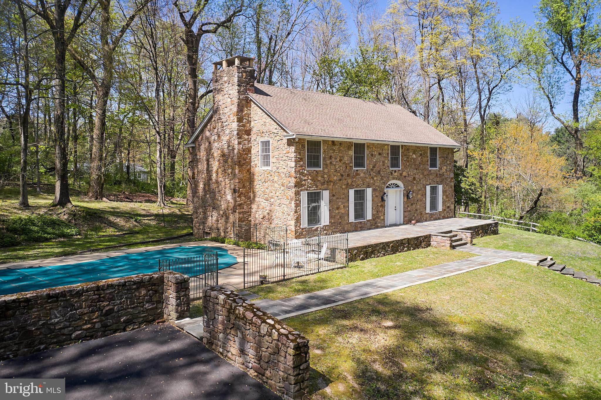 2981 Comfort Road New Hope, PA 18938 - Photo 30 of 33 a view of a house with swimming pool and sitting area