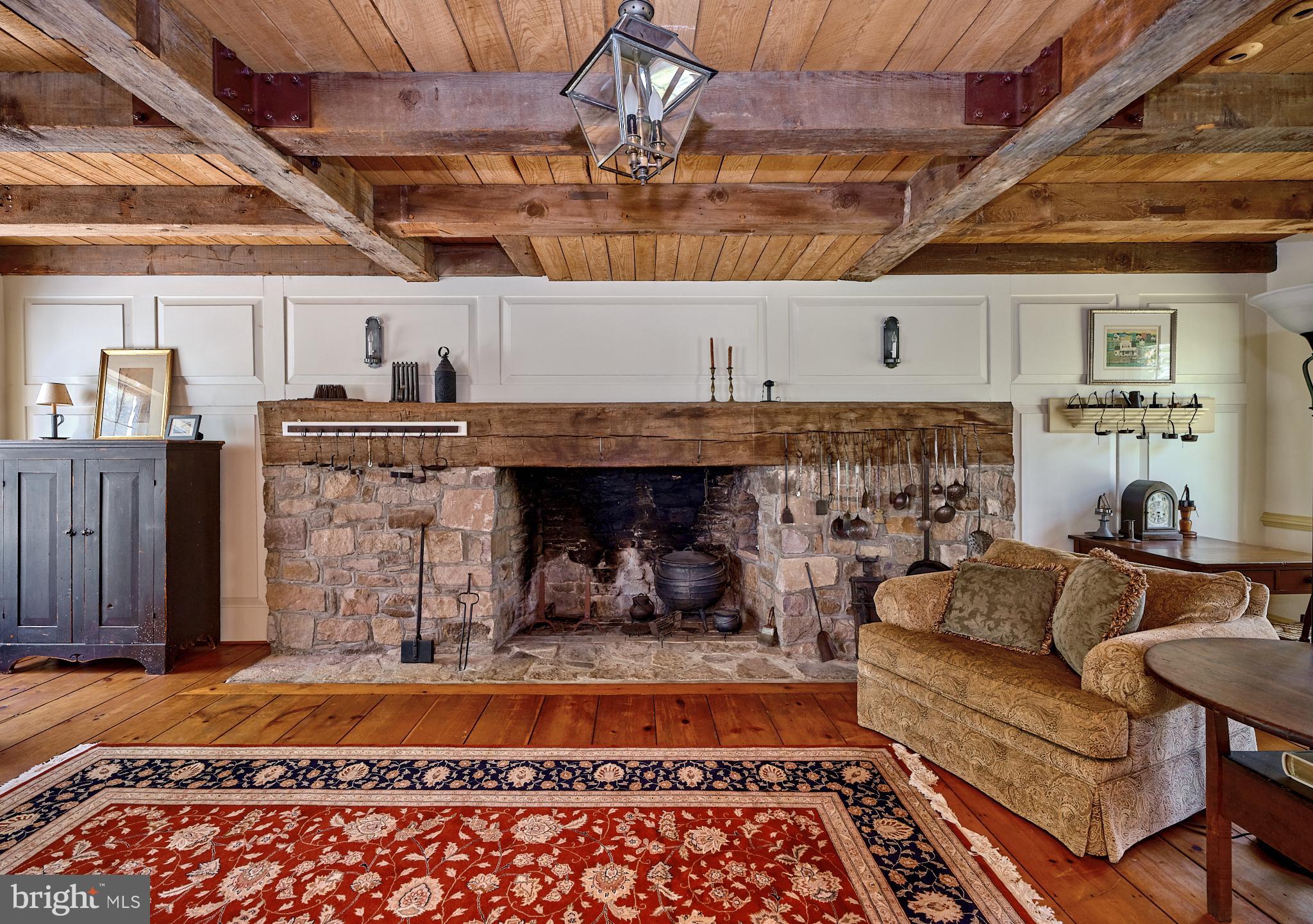 2981 Comfort Road New Hope, PA 18938 - Photo 8 of 33 a living room with furniture and a fireplace