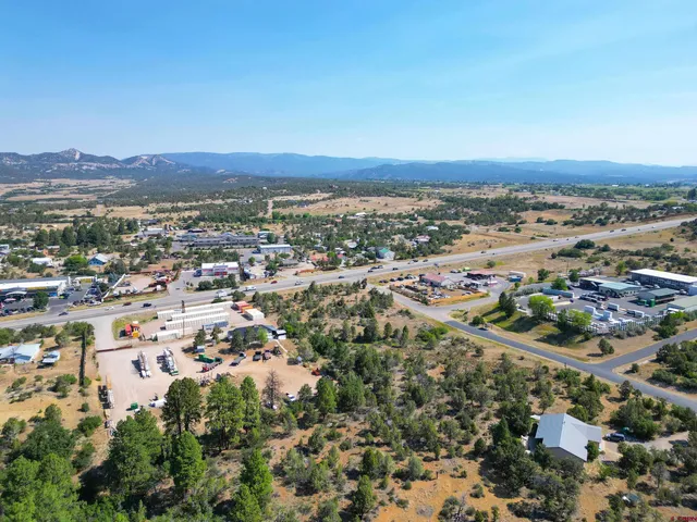 an aerial view of a city
