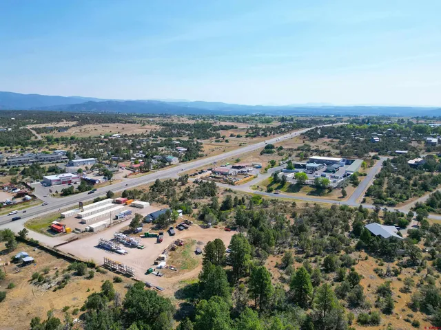 an aerial view of a city