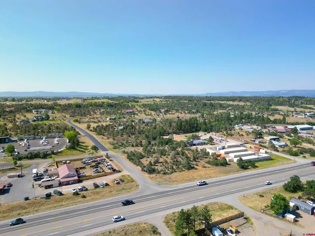an aerial view of a city
