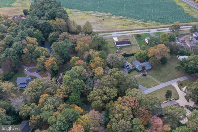 a view of a lake with a yard