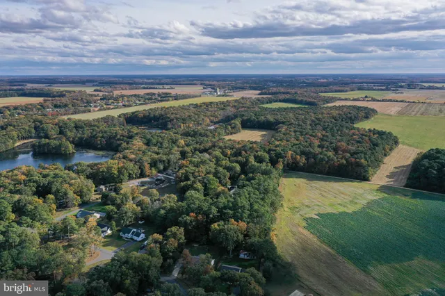 a view of a lake with a yard