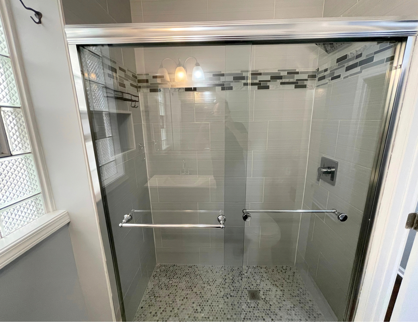 1836 South May Street, Unit 1 Chicago, IL 60608 - Photo 13 of 15 a bathroom with a glass door shower