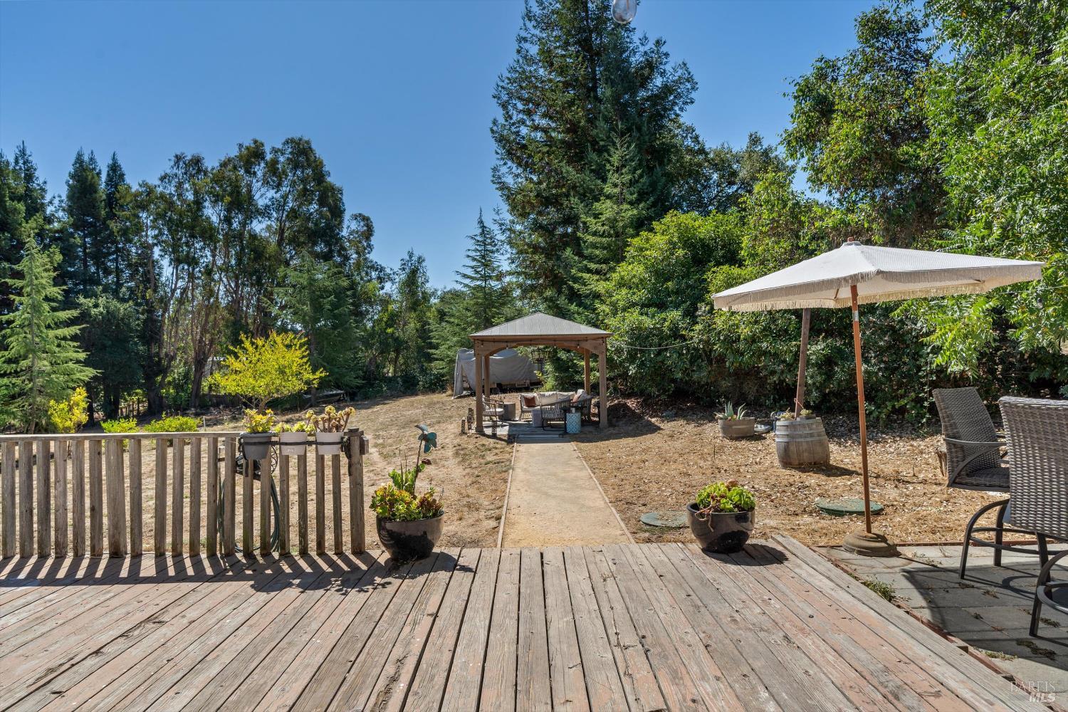 8061 Elphick Road Sebastopol, CA 95472 - Photo 21 of 40 a view of a table and chairs on the roof deck
