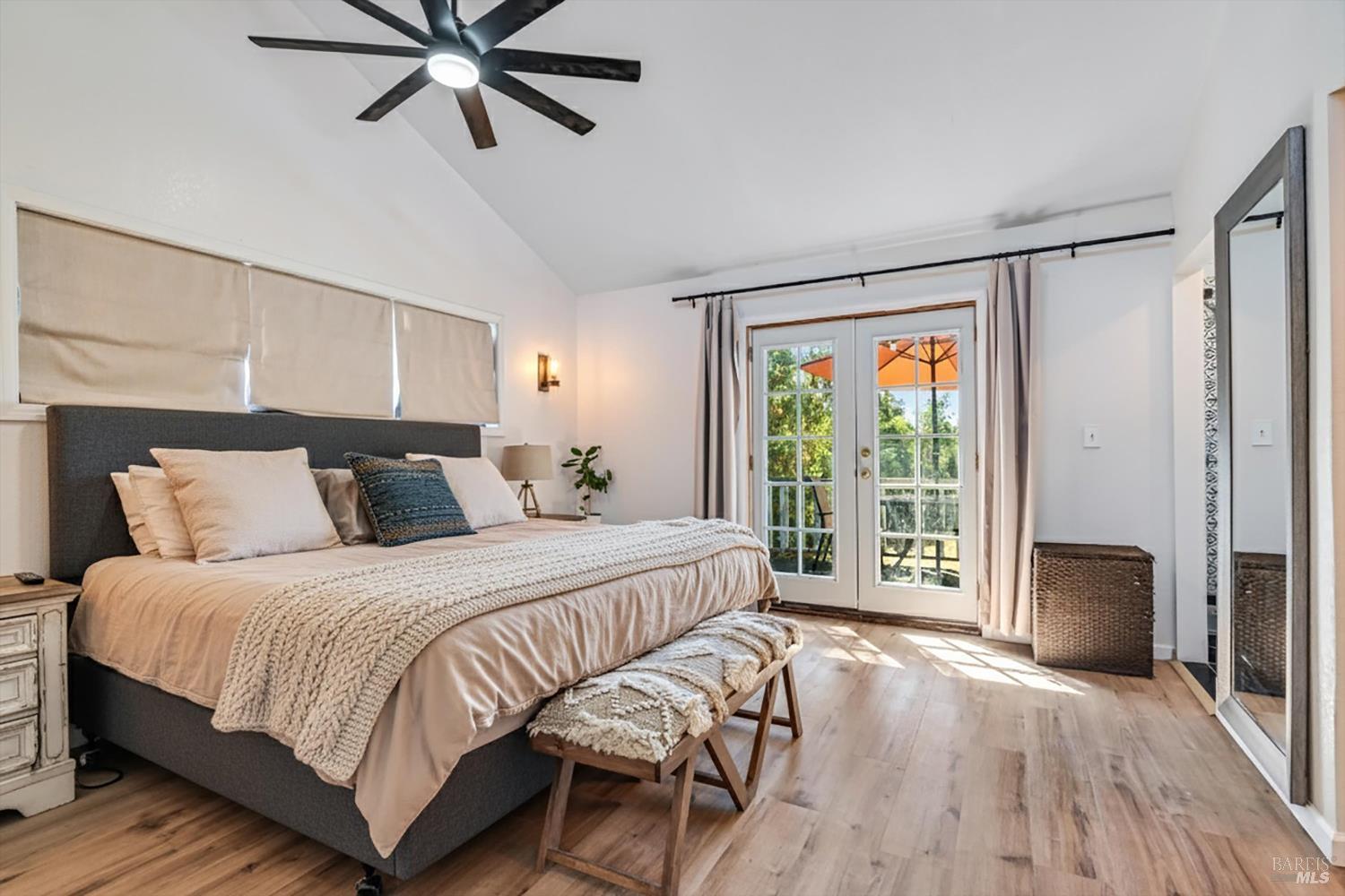 8061 Elphick Road Sebastopol, CA 95472 - Photo 28 of 40 a bedroom with a large bed and a window