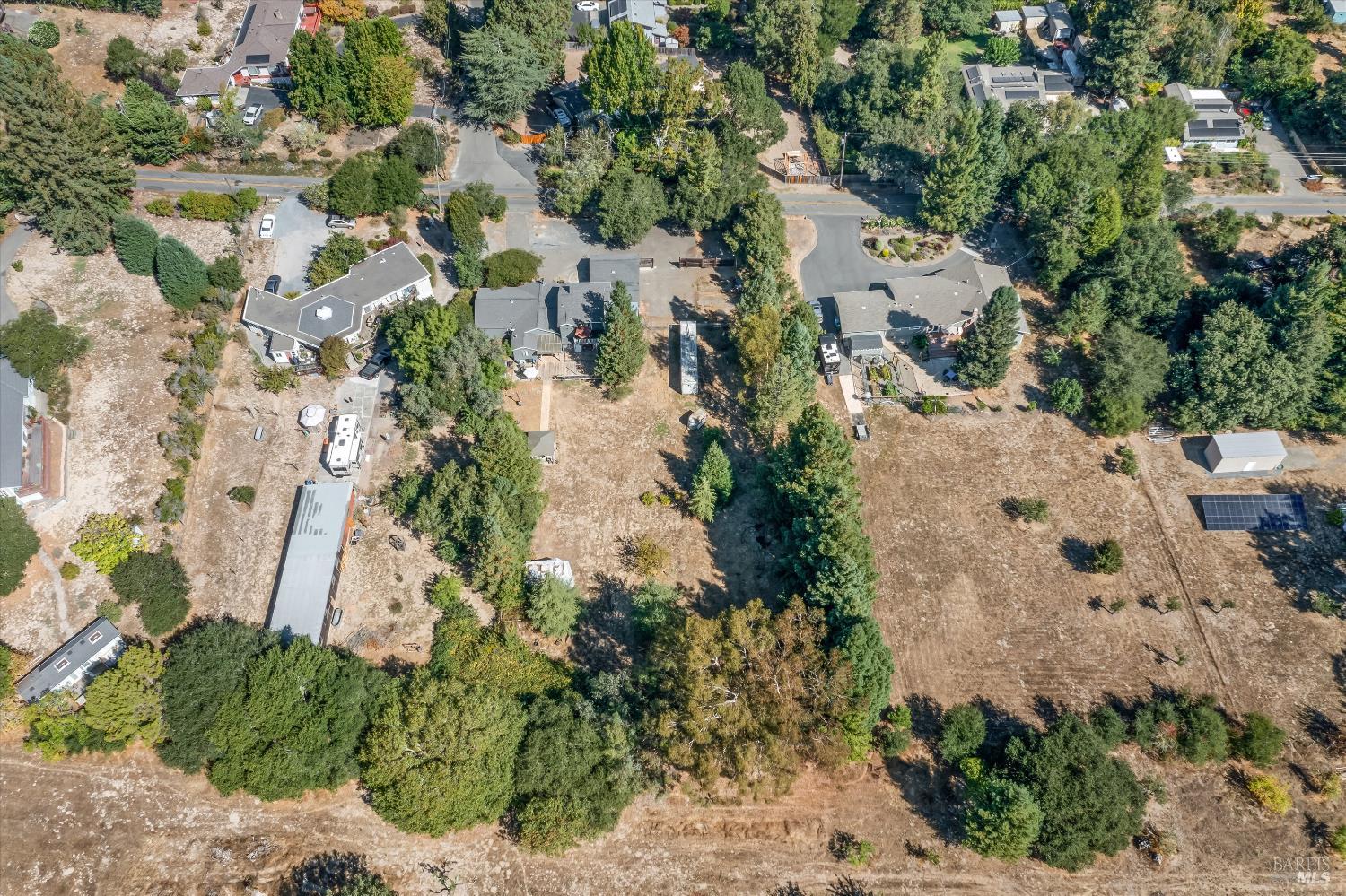 8061 Elphick Road Sebastopol, CA 95472 - Photo 32 of 40 an aerial view of residential house with outdoor space