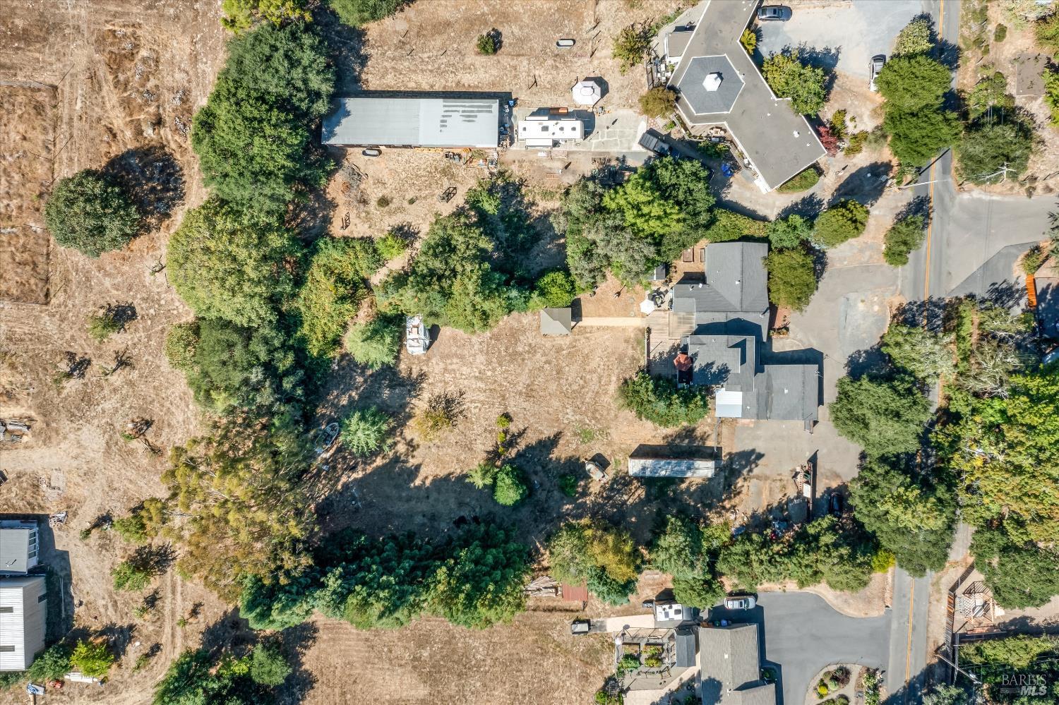 8061 Elphick Road Sebastopol, CA 95472 - Photo 34 of 40 an aerial view of a house with a yard