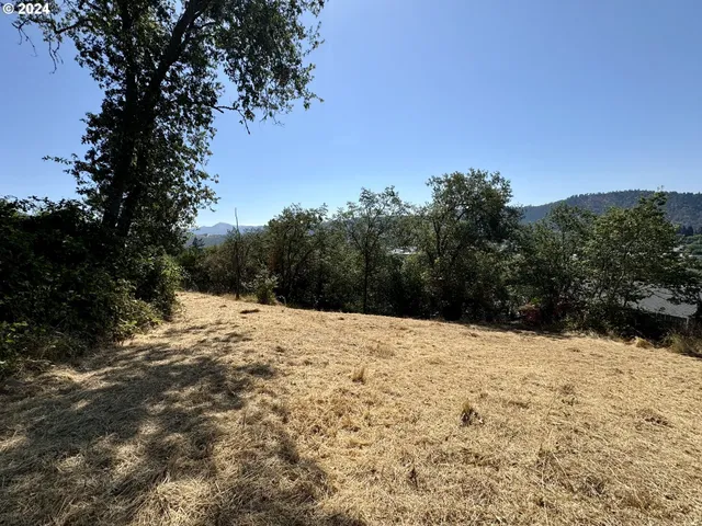 a view of snow on the side of a road