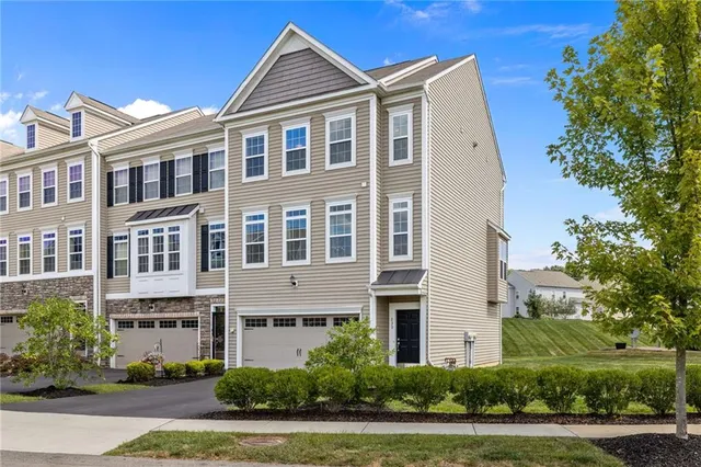 a front view of a building