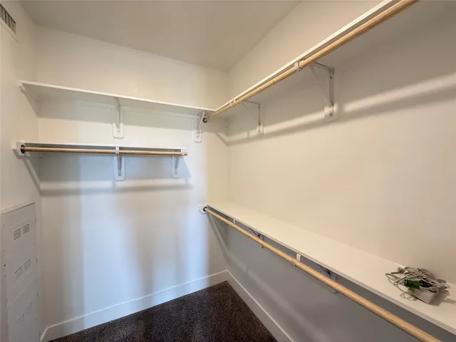 a close view of closet