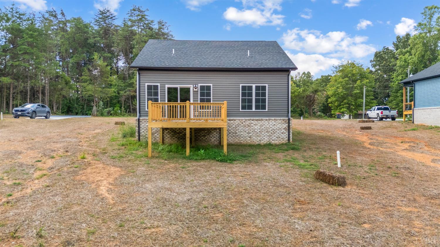 451 Dearborn Road Evington, VA 24550 - Photo 35 of 45 a front view of a house with a yard and garage