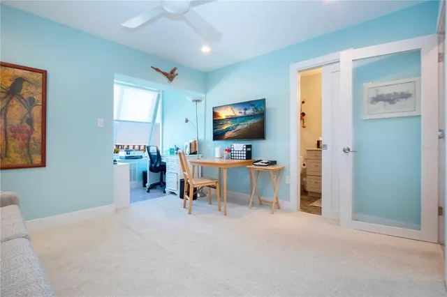 a view of a balcony with an outdoor space