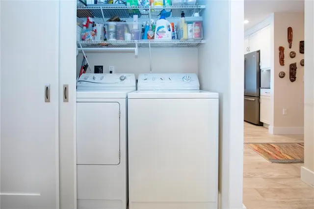 a view of a patio with swimming pool