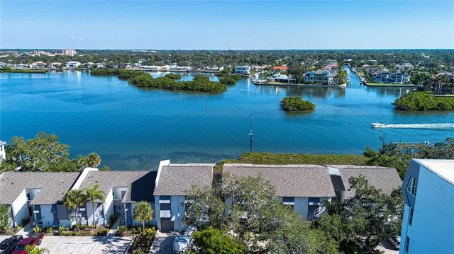 a view of a lake with outdoor space