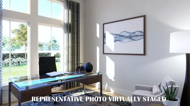 a view of a workspace with a window