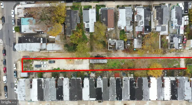 a city view with tall buildings