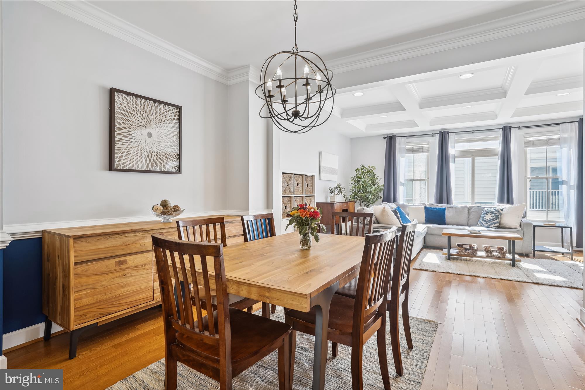 3306 Kemper Road Arlington, VA 22206 - Photo 9 of 50 Dining area with modern chandelier