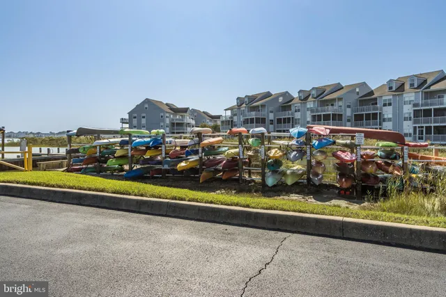 a view of a park with a slide