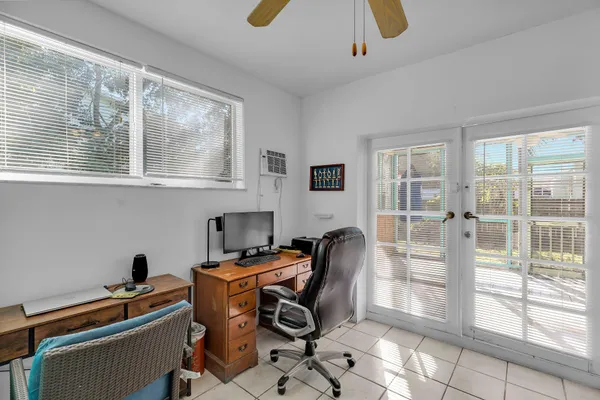 a view of entryway with wooden floor