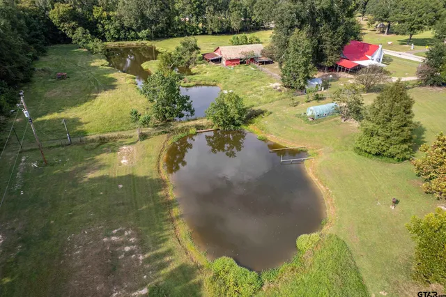 a view of a lake with houses
