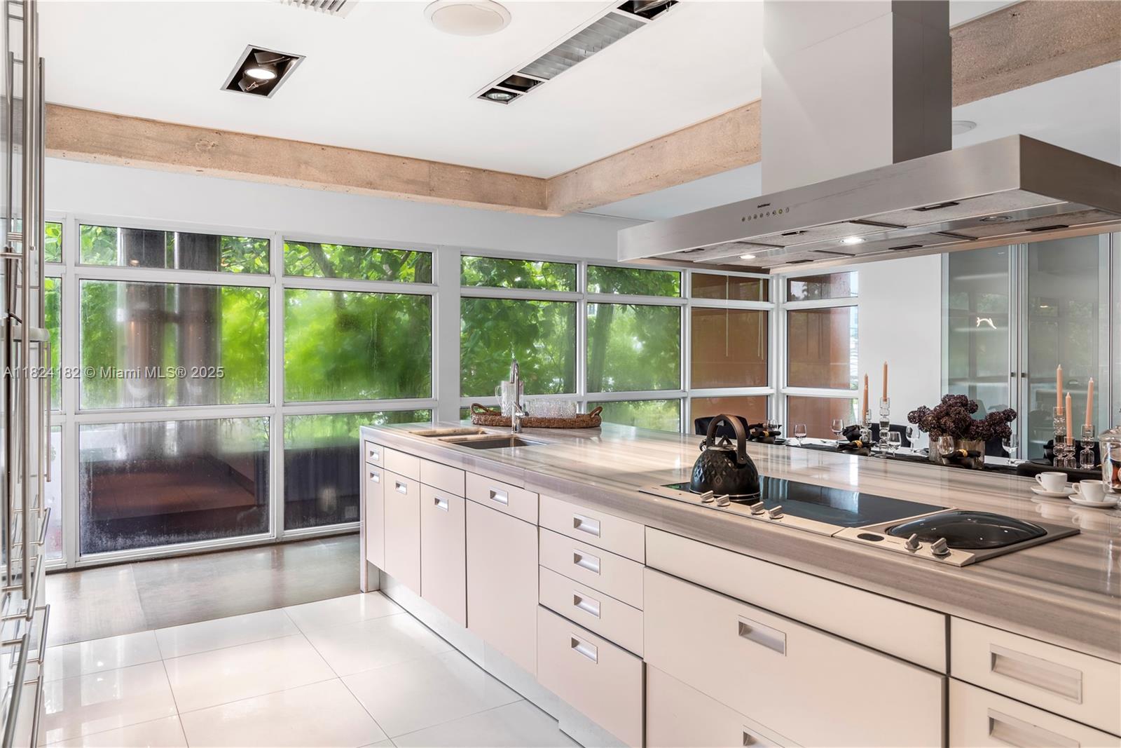 1606 South Bayshore Drive Miami, FL 33133 - Photo 10 of 54 a kitchen with sink and large window