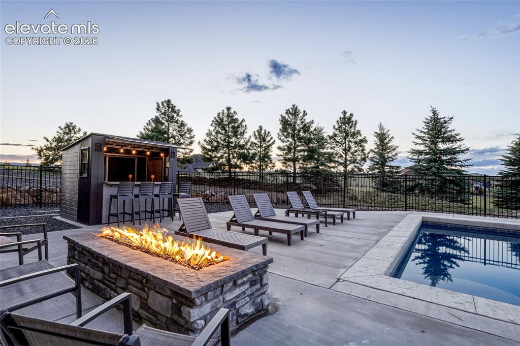 19038 Dorncliffe Road Monument, CO 80132 - Photo 20 of 50 Pool/firepit