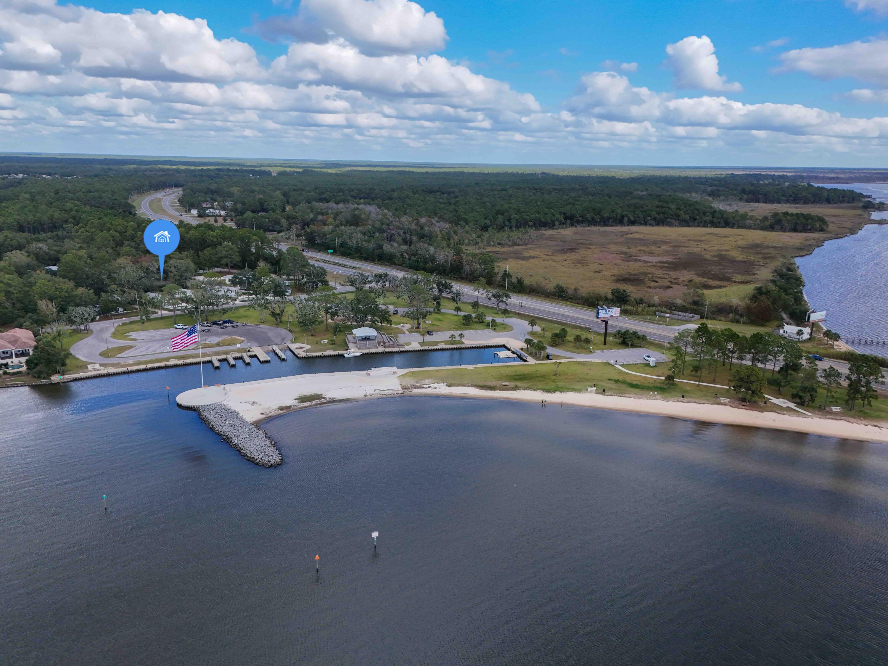 53 State Street Freeport, FL 32439 - Photo 11 of 11 View from the Bay to Cottage