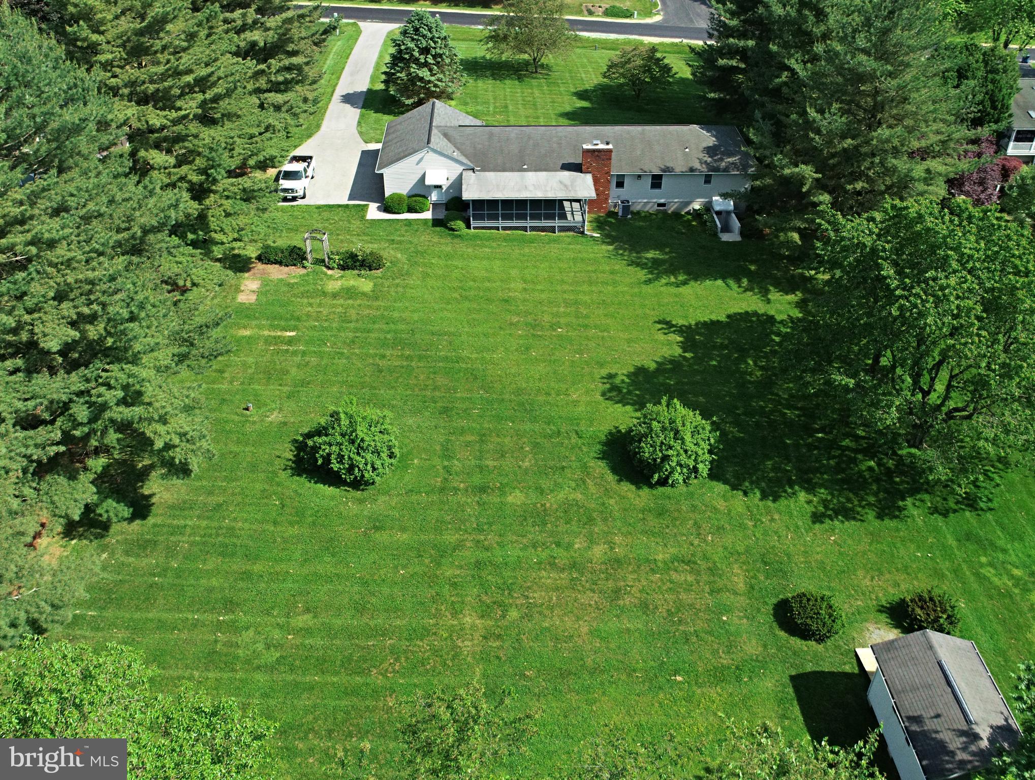 1206 Nottingham Road Westminster, MD 21157 - Photo 40 of 45 Rear view from above shows shed and screened porch